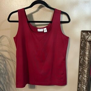 Chico’s Scoop Neck Tank Top Maroon Size 1